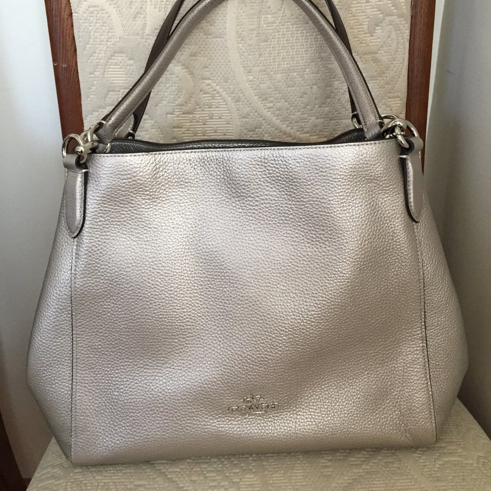 Silver Coach Bag